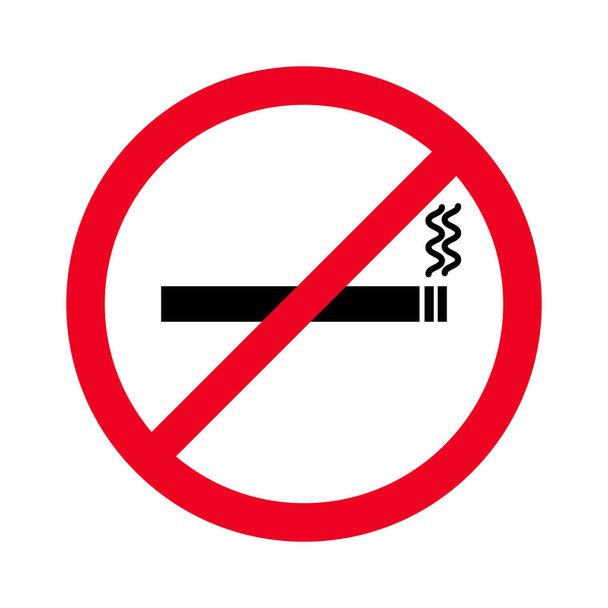 Немає значка вектора куріння плоского символу. Заборонений знак ізольовано на білому тлі.ілюстрація
  - Вектор, зображення