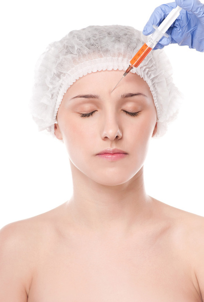 Cosmetic botox injection in face - Photo, Image