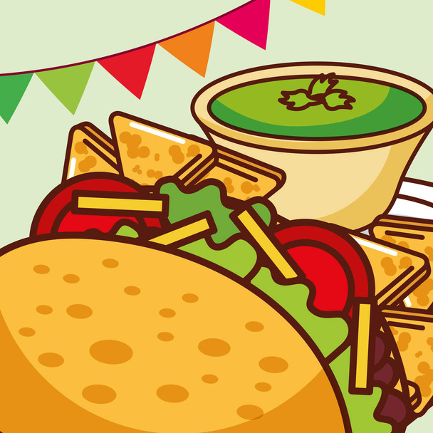 meksykańskie jedzenie karta - Wektor, obraz