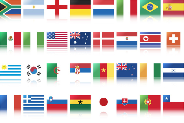 εθνικές σημαίες των χωρών - Διάνυσμα, εικόνα