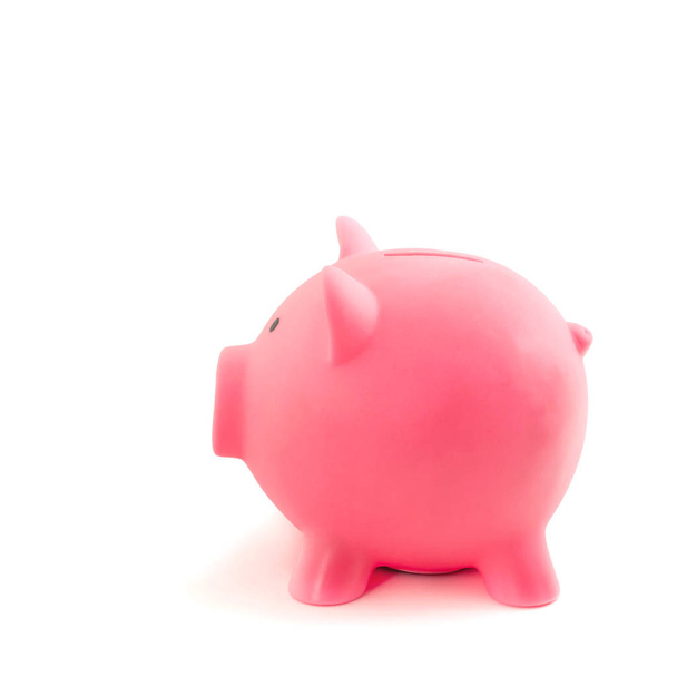 pink piggy bank isolated on white background - Photo, Image