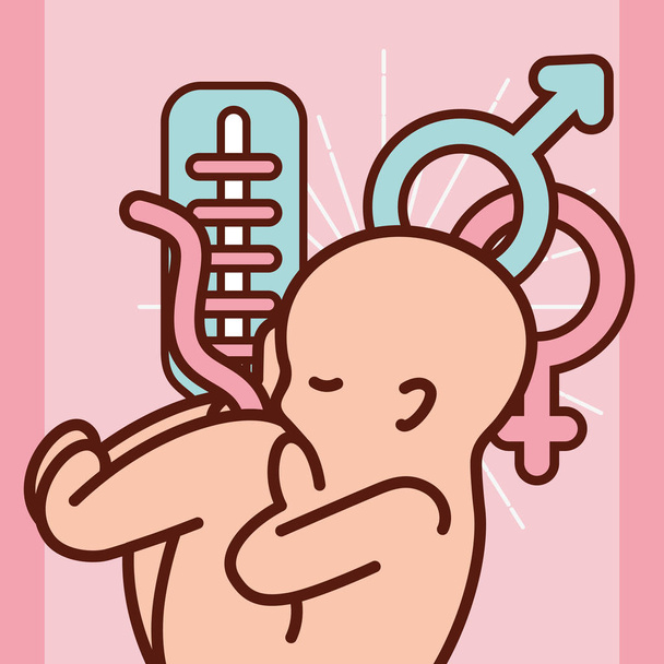 Schwangerschaftsbefruchtung - Vektor, Bild