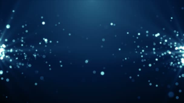 Particles blue bokeh dust abstract light motion titles cinematic background loop - Footage, Video