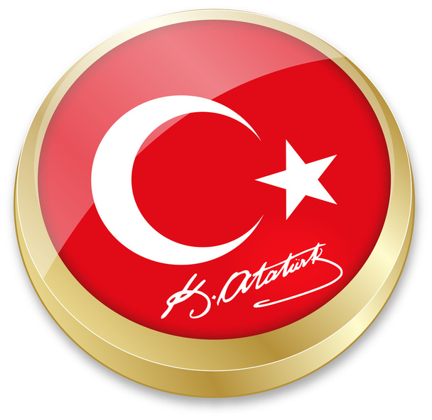 ボタンの形でトルコの遅れ - ベクター画像