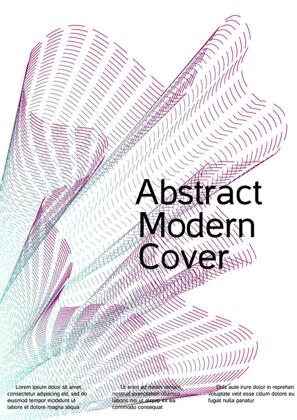 Diseño de portada con líneas abstractas
. - Vector, Imagen