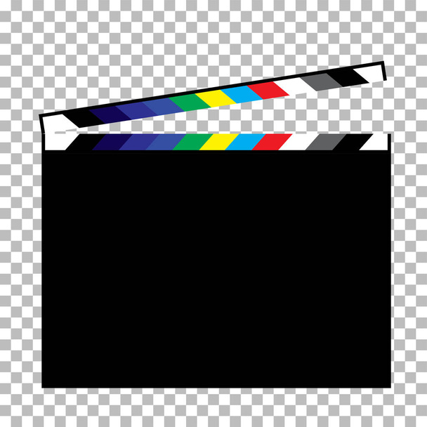 blank of director clapboard  isolated on transparent background vector illustration - Vector, imagen