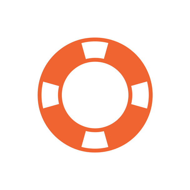 life buoy, icon isolated on white background flat style - Vector, Image