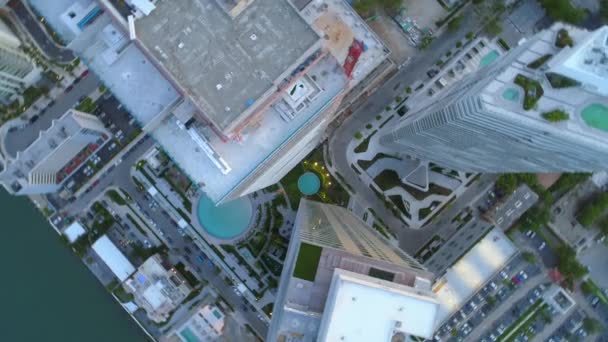 Aerial footage Miami architecture Midtown Downtown 4k - Záběry, video
