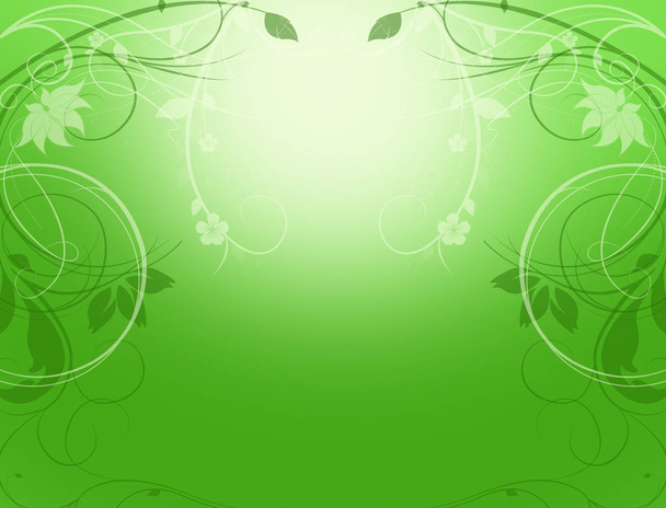 Elegant green spring time background with space for your text - Fotoğraf, Görsel