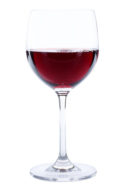 Red wine in a glass alcohol isolated on a white background - Foto, immagini