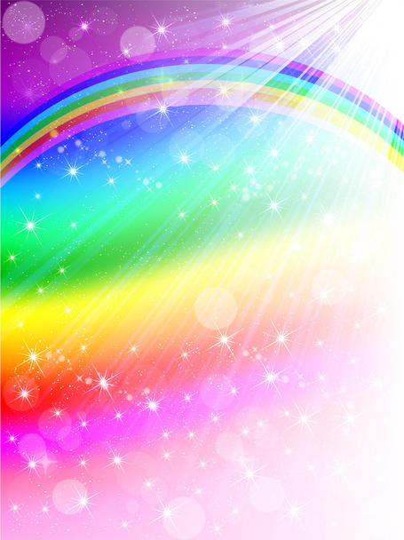 カラフルな虹の背景 - ベクター画像