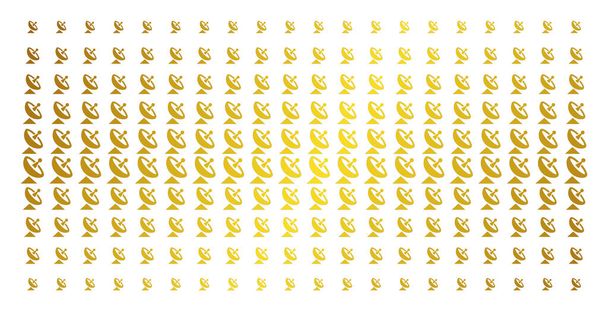 Антена Золотий напівтонових сітки - Вектор, зображення