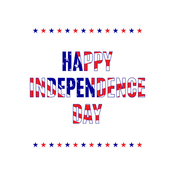 Happy independence day greeting card. American national holiday congratulatory banner - Vector, Image