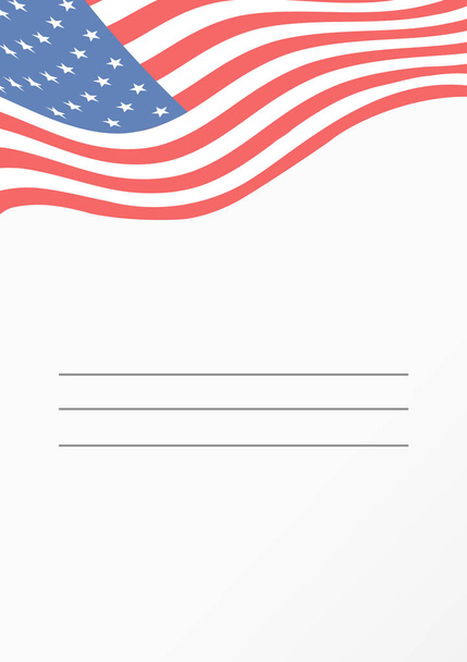 American leaflet template. Greeting card with a space for a text - Vector, Image