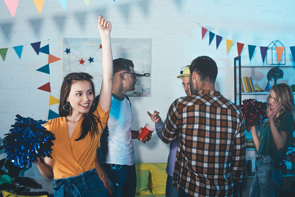 happy young people having fun and partying indoors - Photo, Image