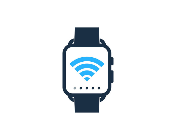 Wifi reloj inteligente icono logotipo elemento de diseño
 - Vector, imagen