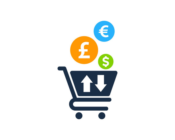 Фунт стерлингов купить продать фондовый рынок иконка логотип Элемент
 - Вектор,изображение