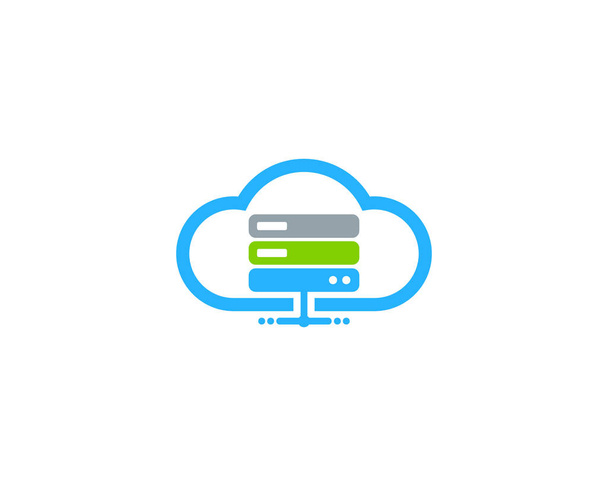 Cloud Server kuvake logon suunnittelu elementti
 - Vektori, kuva