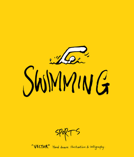 Sport poster / schetsmatig leisure illustration - vector - Vector, afbeelding