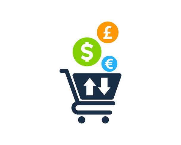 Δολάριο Buy Sell χρηματιστηριακή αγορά εικονίδιο λογότυπο στοιχείο του σχεδιασμού - Διάνυσμα, εικόνα