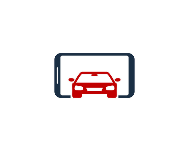 Element projektu Logo ikona samochodu smartphone - Wektor, obraz