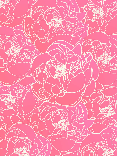Modello di fiori di peonia rosa
 - Vettoriali, immagini