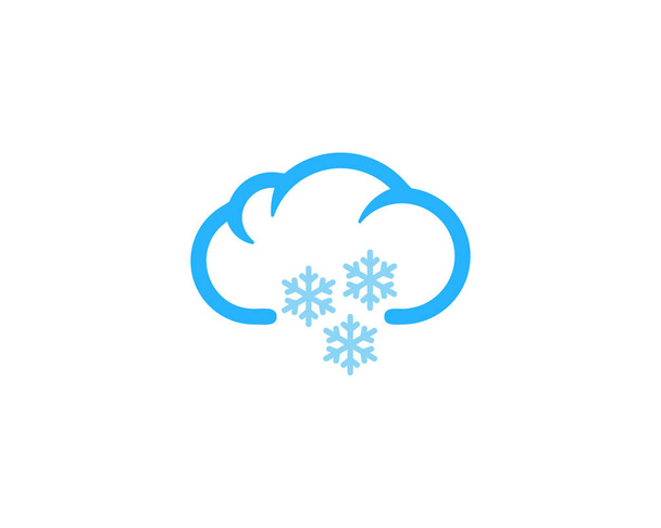 Kar hava sezon simge Logo tasarım öğesi - Vektör, Görsel