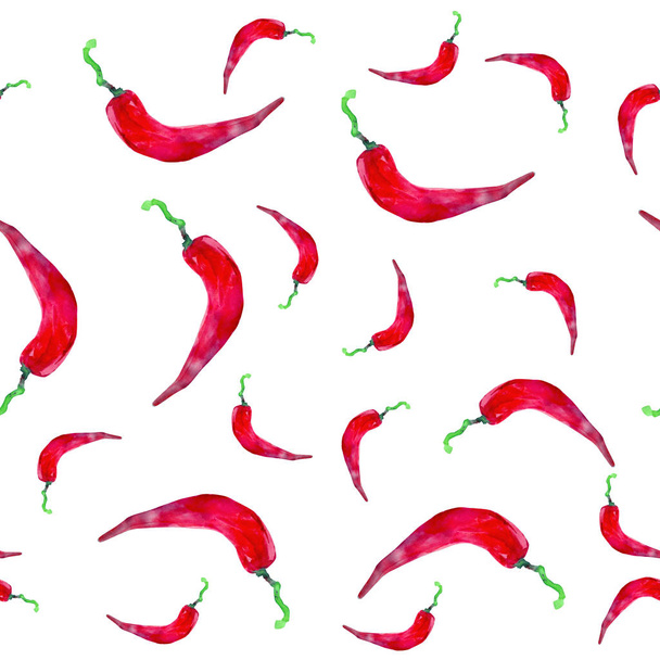 watercolour pepper pattern decoration - Photo, Image