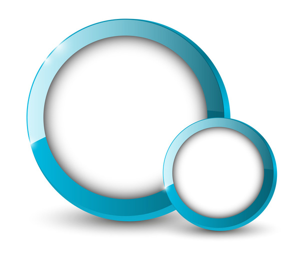blaue runde Elemente mit Platz für Text - Vektor, Bild