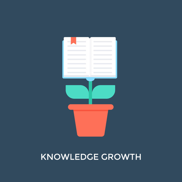 An icon showing vase depicting growth and development of knowledge - Vector, Image