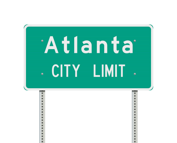 Znak drogowy granica miasta Atlanta - Wektor, obraz