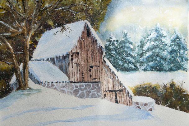 зимний домик
 - Фото, изображение