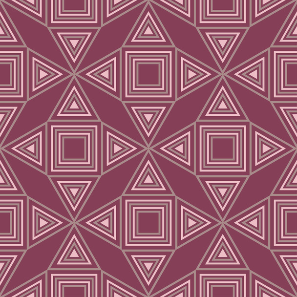 Geometric purple red seamless pattern for wallpapers, textile and fabrics - Vector, afbeelding