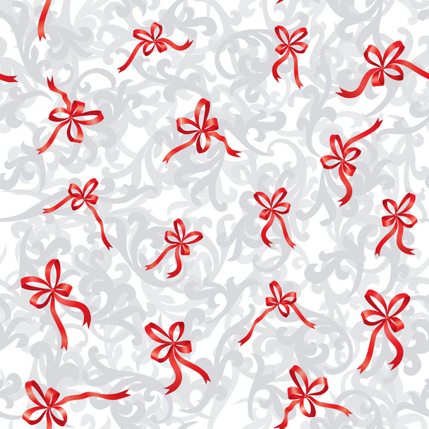seamless bow christmas background - Vektor, obrázek