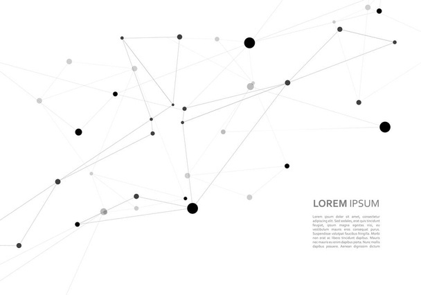 Verbindungsstruktur und Netzwerk abstrakter Hintergrund - Vektor, Bild