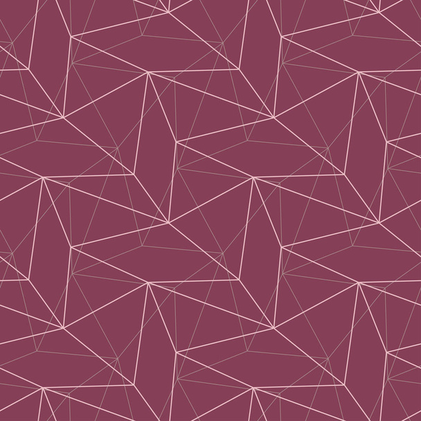 Fondo geométrico geométrico púrpura poligonal sin costura. Fondo rojo oscuro para fondos de pantalla, textiles y telas
 - Vector, Imagen