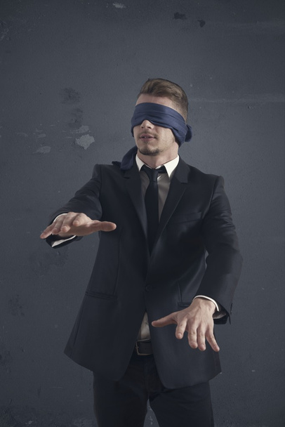 Blind businessman - Фото, изображение