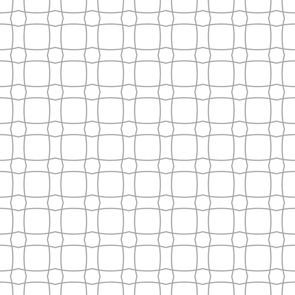 白の幾何学的な飾りの上に灰色。Web、テキスタイルや壁紙のためのシームレスなパターン - ベクター画像