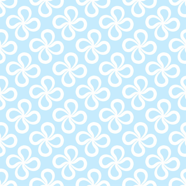 Abstract seamless pattern for textile, fabrics or wallpapers. Blue and white background - Wektor, obraz