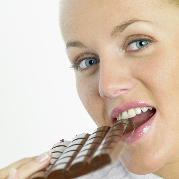 woman with chocolate - Foto, Imagem