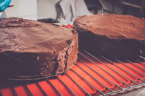 Cooking a Chocolate Cake - Фото, зображення