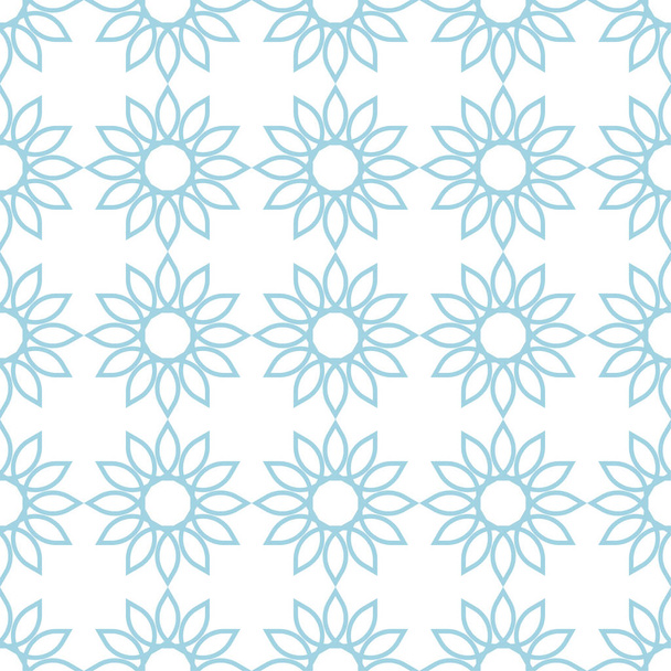 White and blue geometric ornament. Seamless pattern for web, textile and wallpapers - Vector, afbeelding