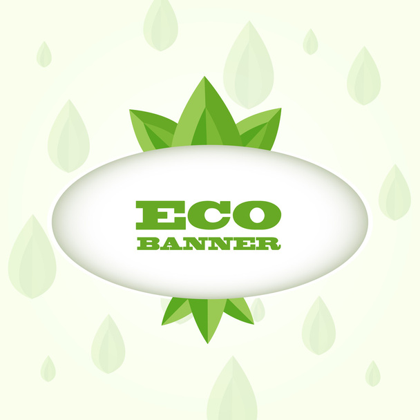 Vector green eco banner - Vector, Image