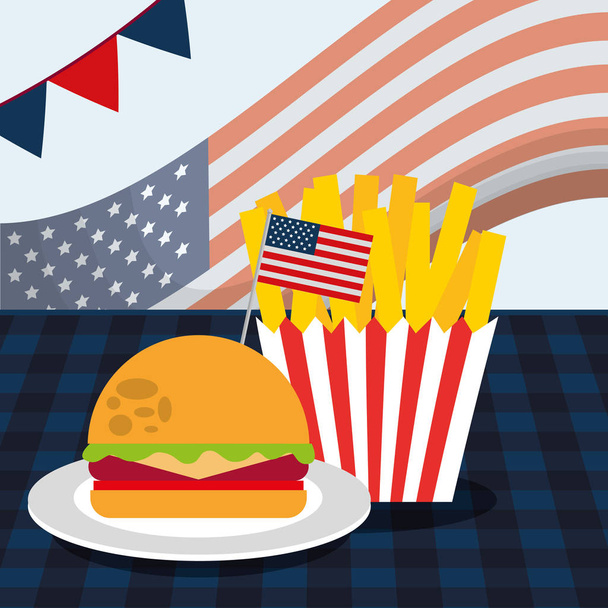 ruoka amerikkalainen itsenäisyyspäivä
 - Vektori, kuva