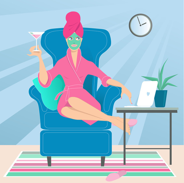 Working from home - Vector, Image