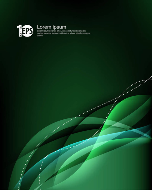 business card with green trendy design, vector illustration - Vector, Imagen