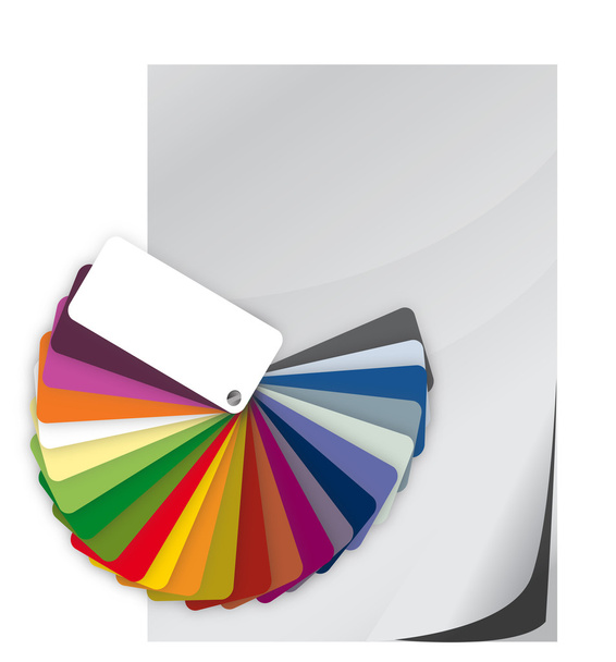 Écran de spectre de guide de couleur et papier blanc
 - Photo, image