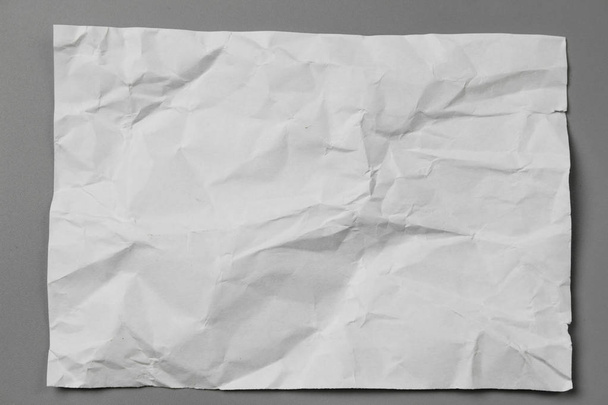 Blank portrait mockup crumpled paper. brochure magazine isolated on Gray background. - Foto, Bild