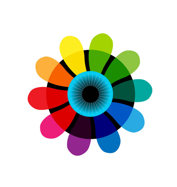Iris αφηρημένη χρώμα τροχό διάνυσμα - Διάνυσμα, εικόνα