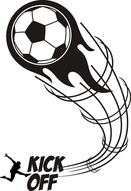 FreeHand getekende doel voetbal sport - Vector, afbeelding